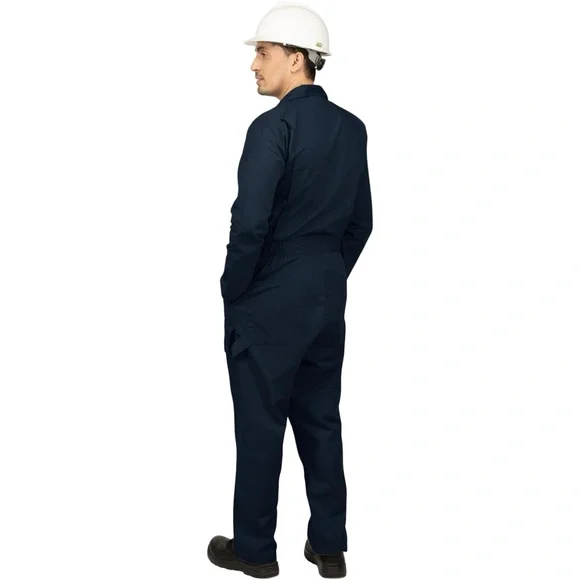 Men’S Twill Long Sleeve Coverall Utility Work Wear Sz L - Picture 2 of 7